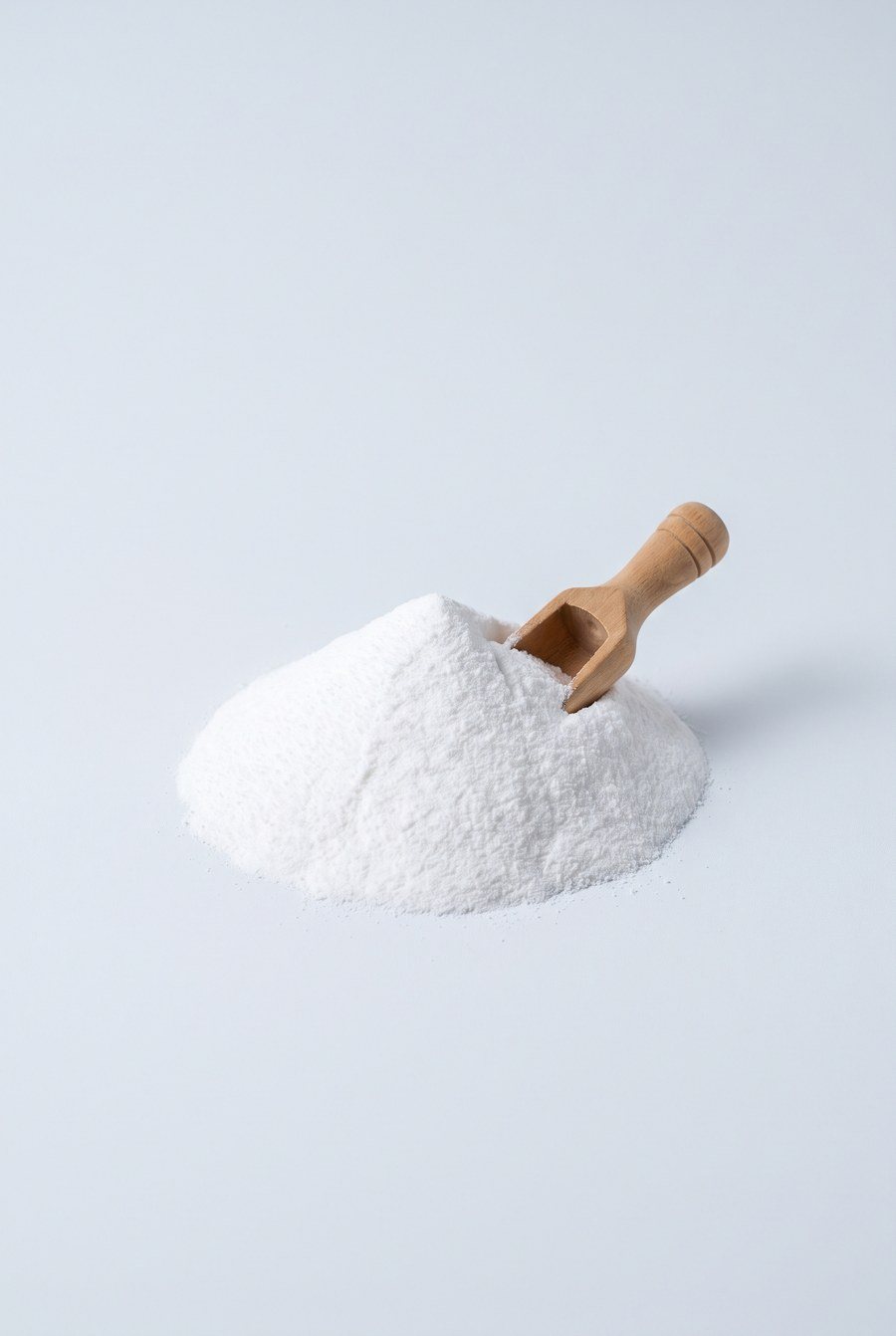 A heap of fine white cellulose powder.